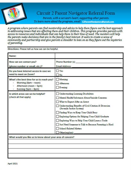  Parent Referral Form